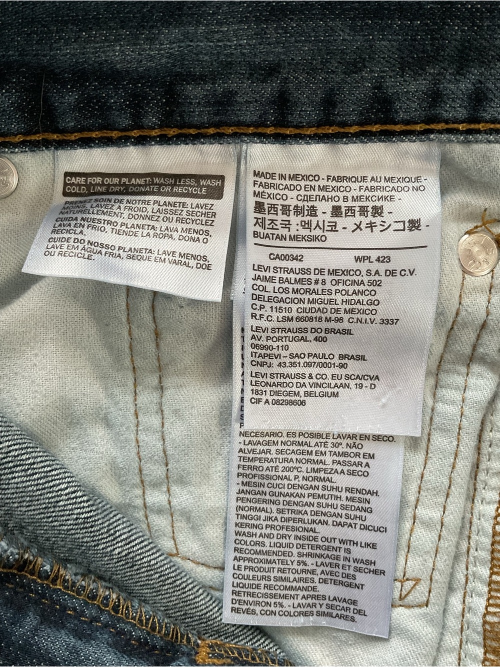 Levi’s 502 Men’s Jeans 32x32 Blue Straight Tapered Denim Casual Pants - Picture 8 of 10